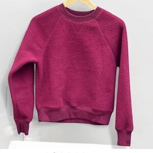 Everlane Plush Crewneck Sweatshirt - Berry